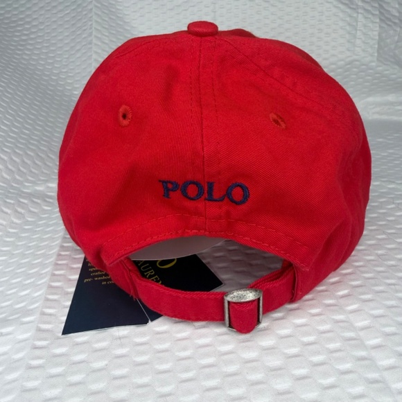 AUTHENTIC POLO RALPH LAUREN RED CLASSIC SPORT CAP HAT ONE SIZE UNISEX NEW M/L - Picture 5 of 6
